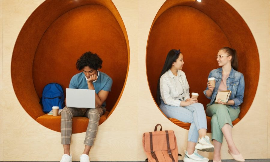 Resting during break at university